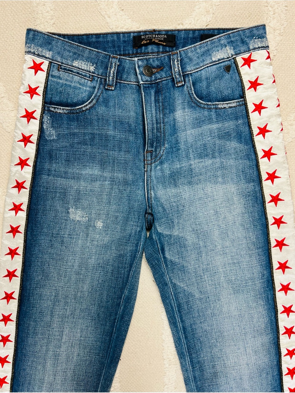 Scotch & Soda FREE PEOPLE Star Jeans Mid Wash Maison Scotch Straight Leg 26x32 - Picture 5 of 16